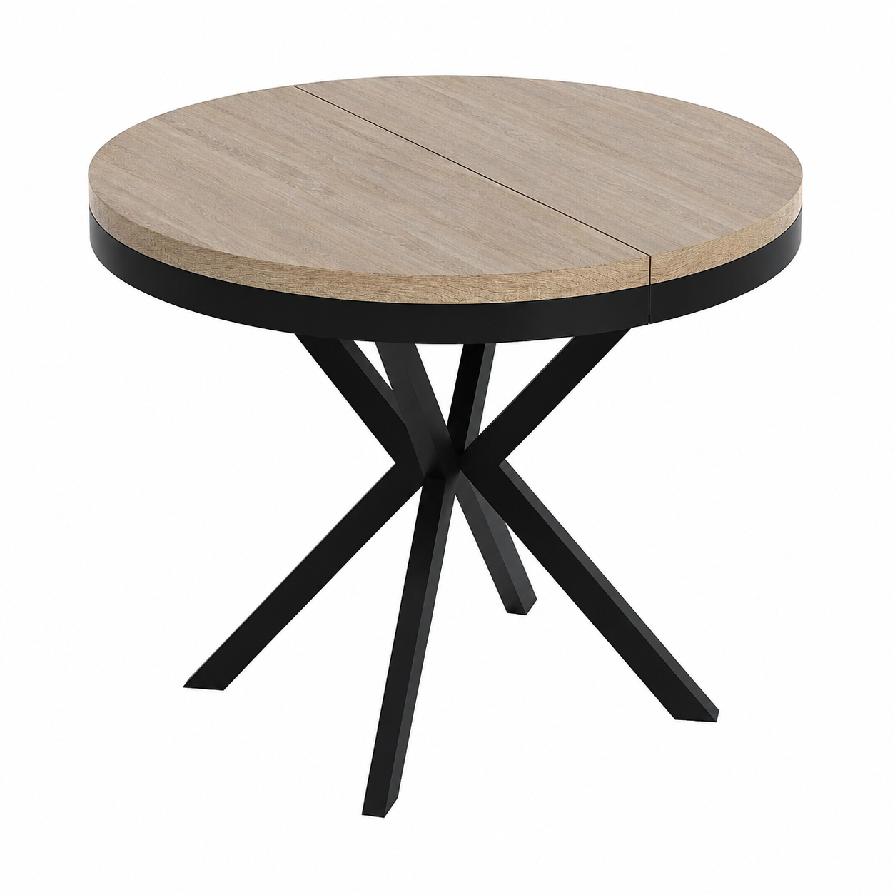 Table à Manger Extensible Industrielle avec Pieds en Métal