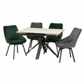 Table à manger extensible en céramique terrazzo 180-240 cm