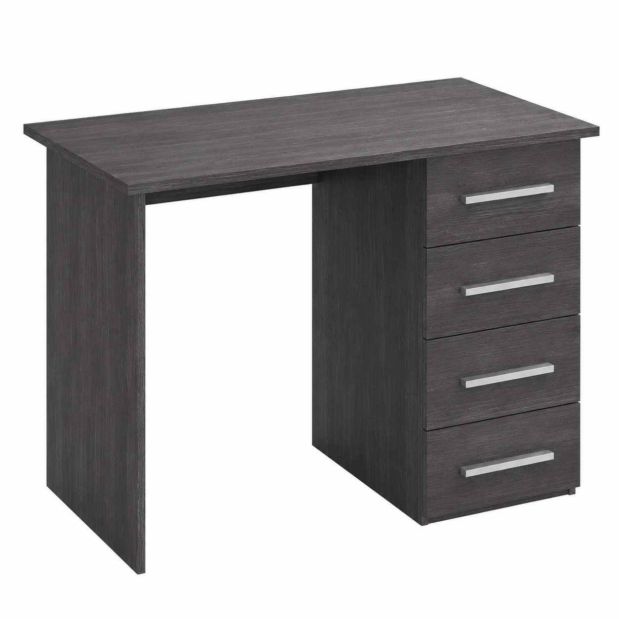 Bureau avec 4 tiroirs en chêne gris cendré