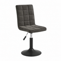 Lot de 6 chaises de salle à manger pivotantes en velours gris