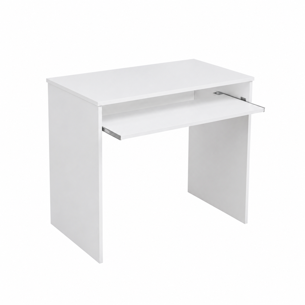 Bureau compact avec tablette coulissante 90 cm
