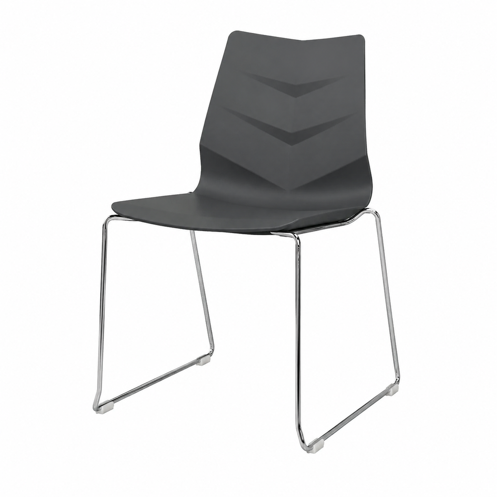 Ensemble de 4 chaises de salle à manger noires modernes