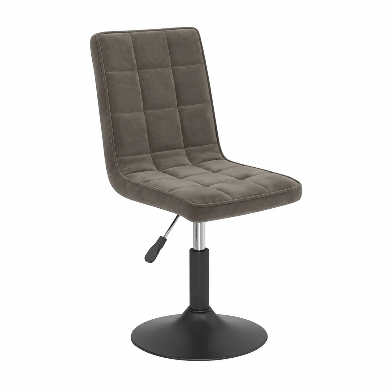 Lot de 6 chaises de salle à manger pivotantes en velours gris