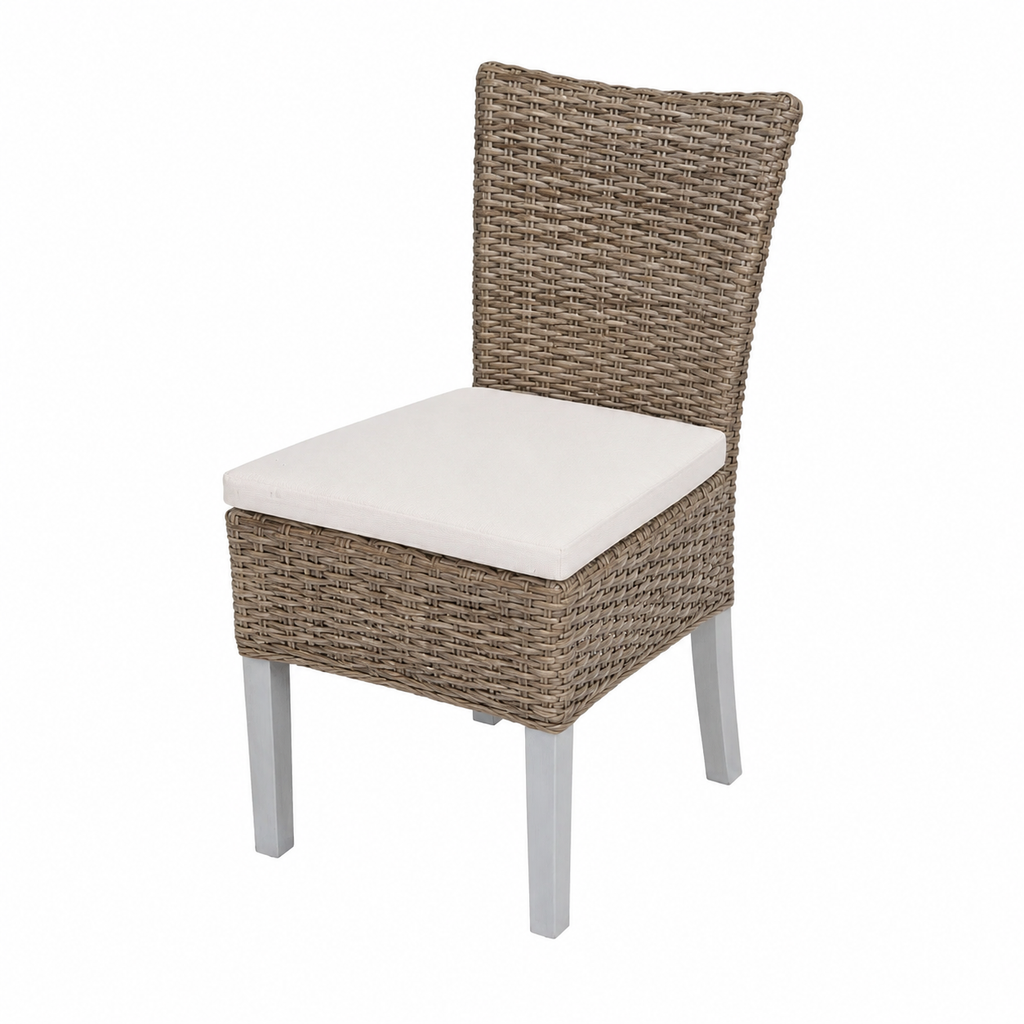 Chaises en Kubu Tressé avec Pieds en Bois