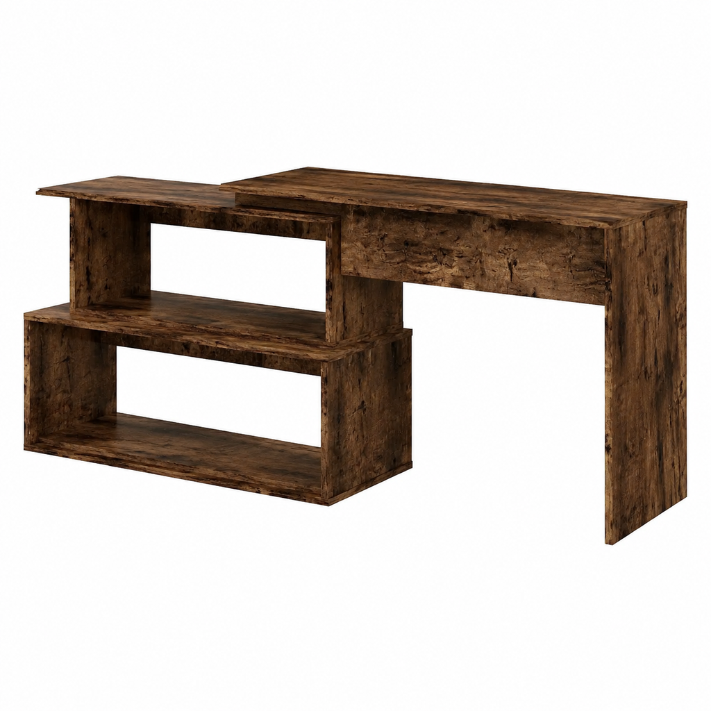 Bureau d'angle en bois ingénié 200x50x76 cm