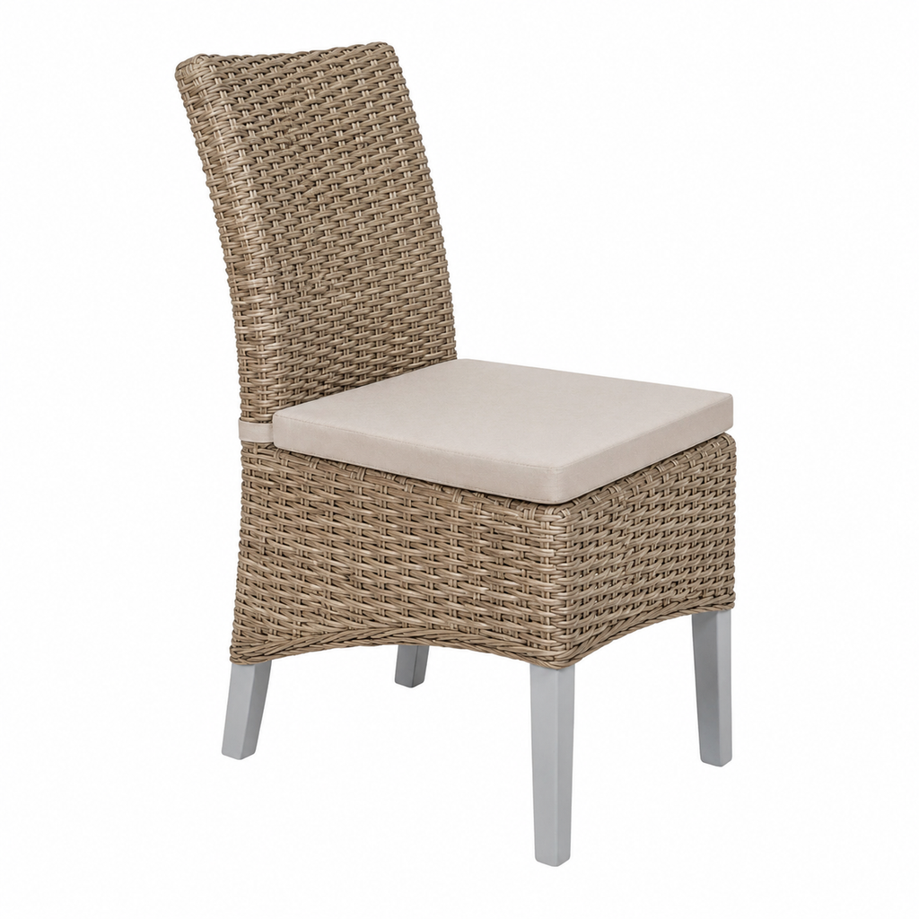 Chaises en Kubu Tressé avec Pieds en Bois