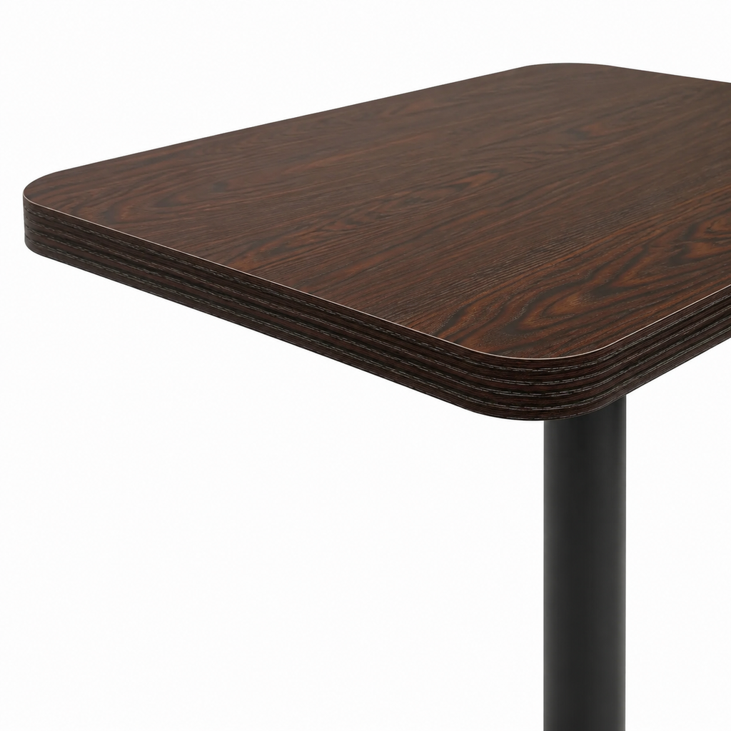 Table haute de bistro en bois sombre