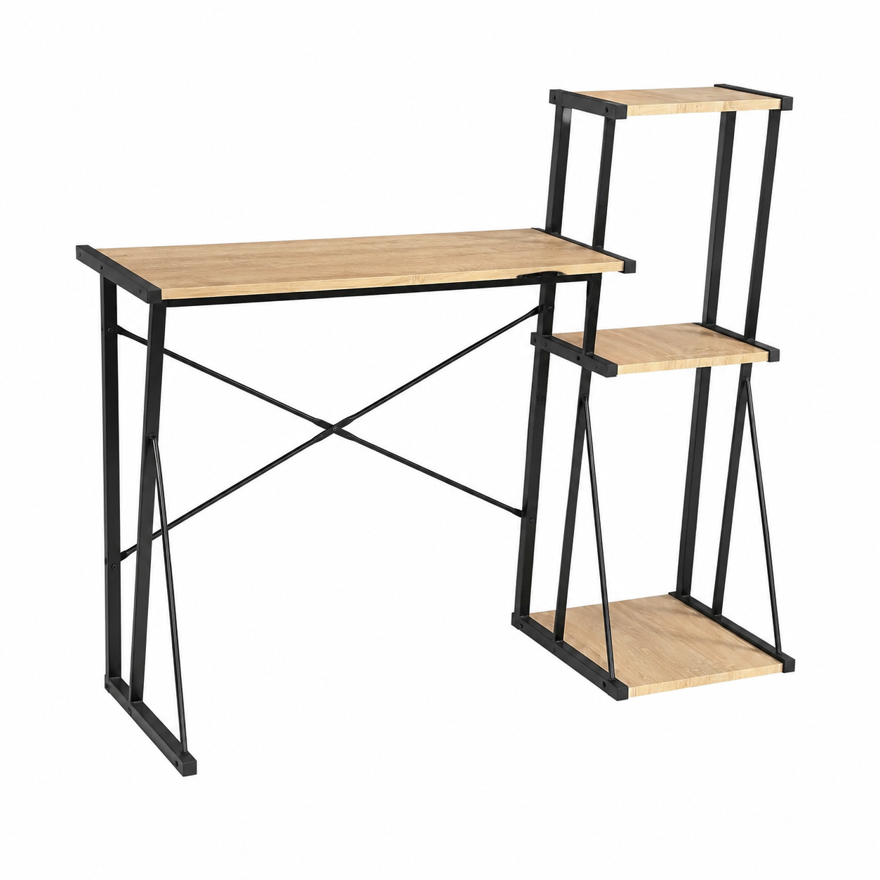 Bureau multifonction avec étagère intégrée 116x50x93 cm