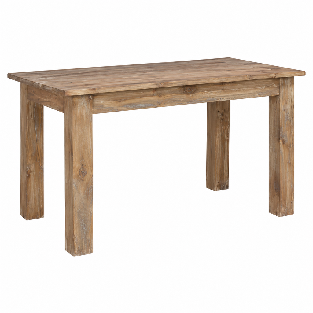 Table de salle à manger en bois recyclé 120 x 60 x 77 cm