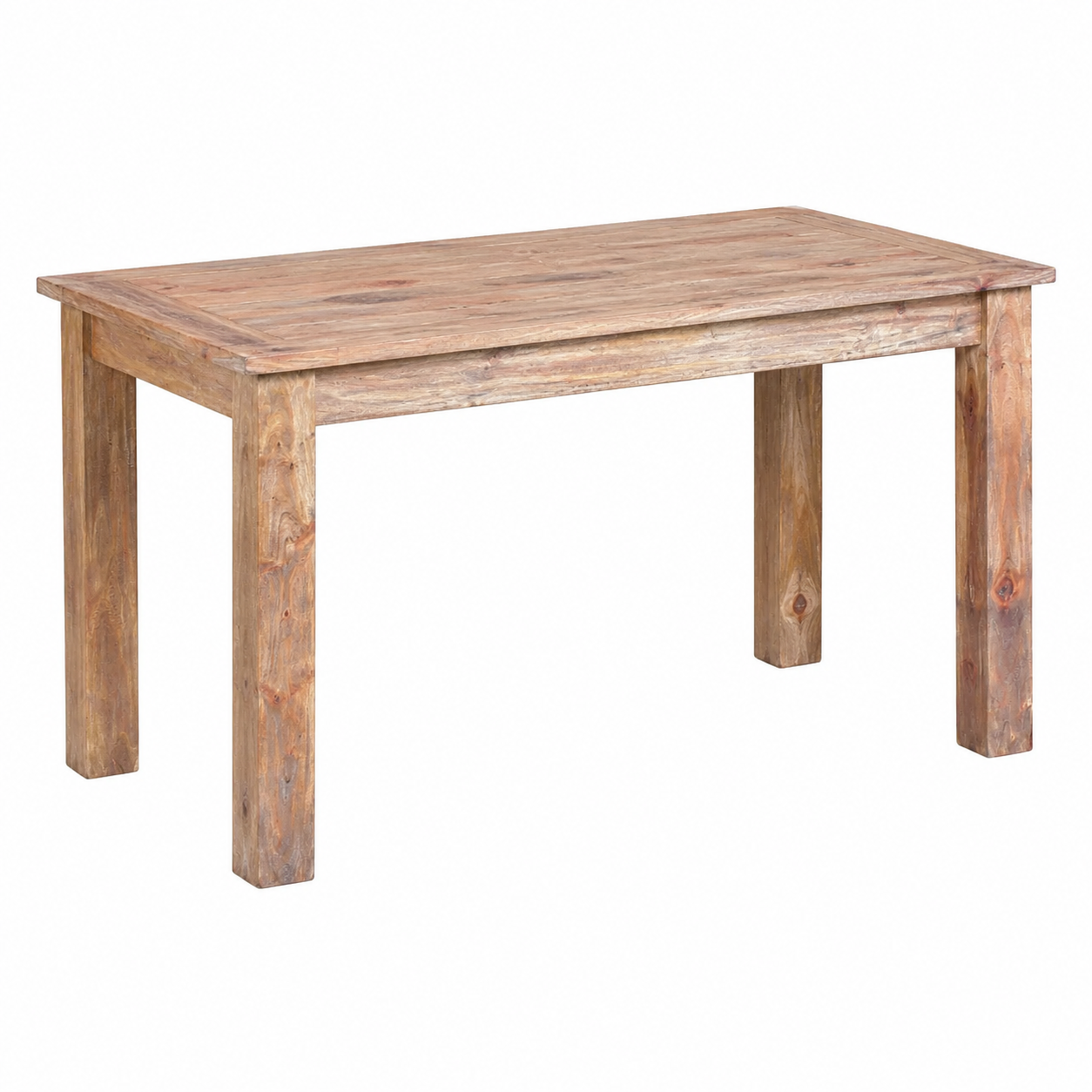 Table de salle à manger en bois recyclé 120 x 60 x 77 cm