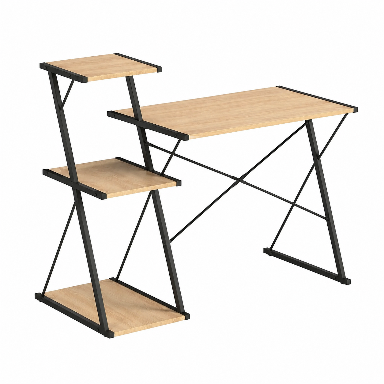 Bureau multifonction avec étagère intégrée 116x50x93 cm