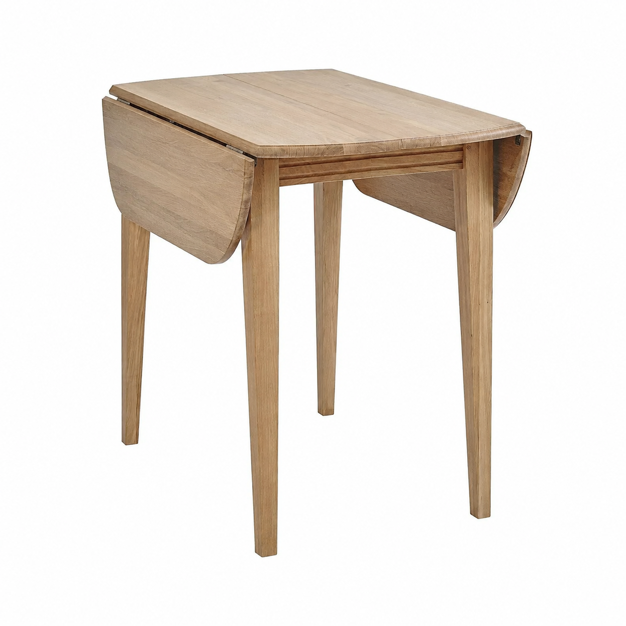 Table ronde extensible en chêne massif 105 cm