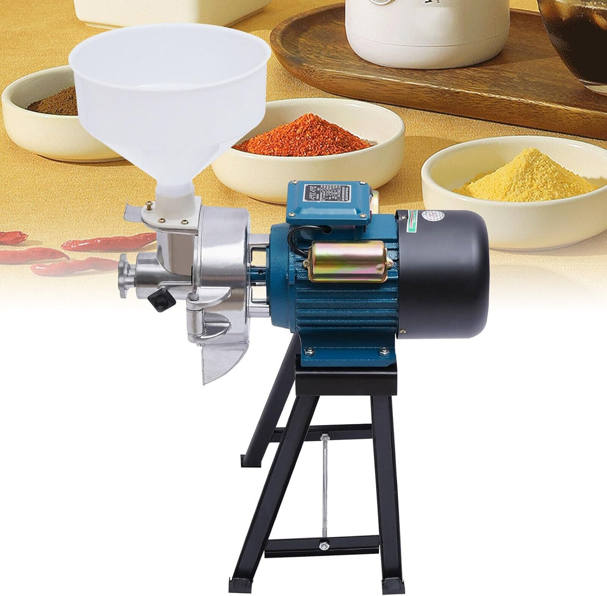 XUEMANSHOP broyeur, 2 200 W., 2200 W, 40 kg, Bleu, Noir Et Slivery