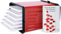 TRE SPADE déshydrateur alimentaire, Rouge, Déshydrateur ATACAMA Pro, H27 x l26 x P50 cm
