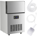 Générique Machines à glaçons, 35,5 x 34,5 x 63 cm (L x l x H), 220-240 V~, 50 Hz, 45 kg, acier inoxydable, argenté, Appareil à glaçons / 24 h