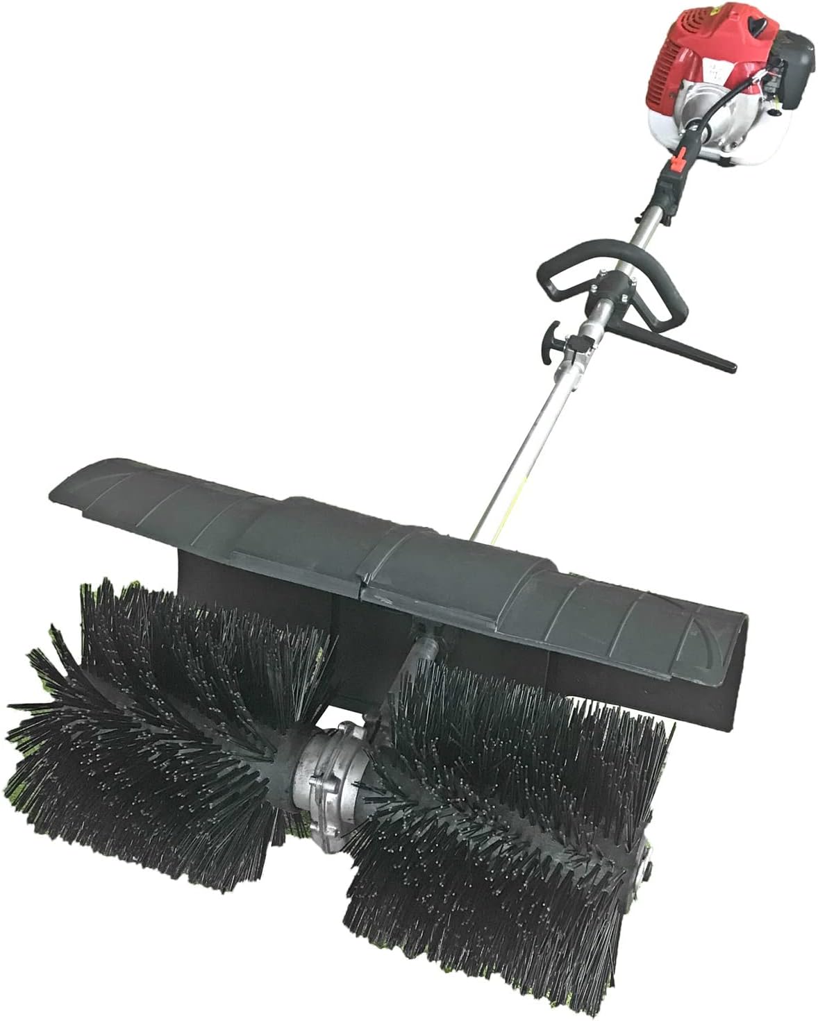 YUNRUX Balais mécaniques, 1,7 kW / 2,3 CV., 52 cm, Noir, Balayeuse à essence de 2, 3 CV ³ avec châssis électrique et rabot à changement rapide