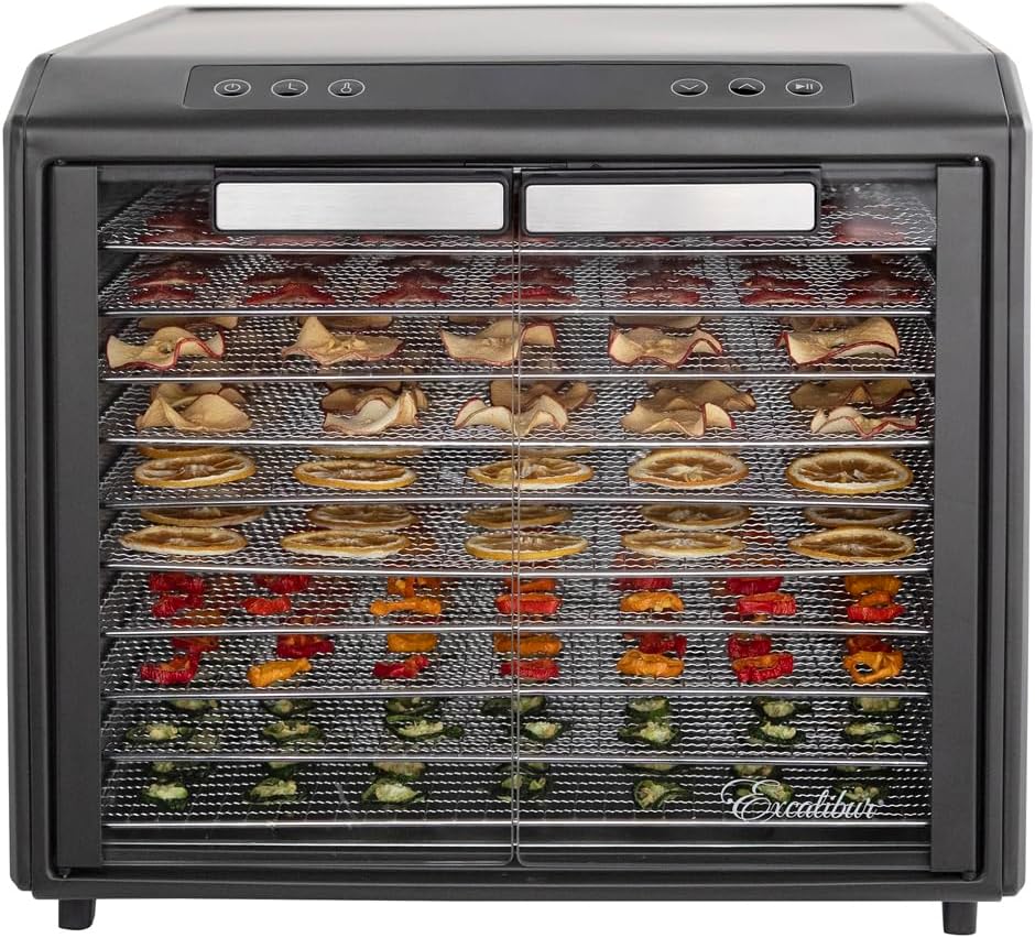 Excalibur déshydrateur alimentaire, Argenté, Déshydrateur Sélect 10 plateaux Inox - DH10SCSS13
