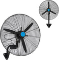 Natliedop bureau, 220 V, 22 pouces, Blanc, Ventilateurs sur pied Ventilateur mural industriel avec 3 vitesses