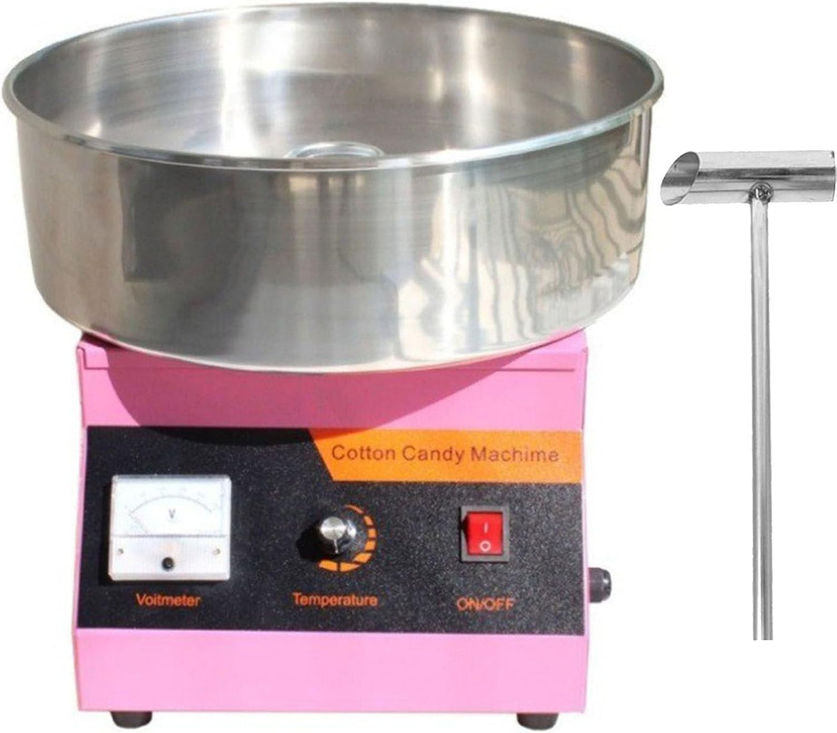 SHENGSHIYU Machines à barbe à papa, 1000 W - Chauffe rapide, production de barbe à papa efficace, Gris, Machine à Barbapapa