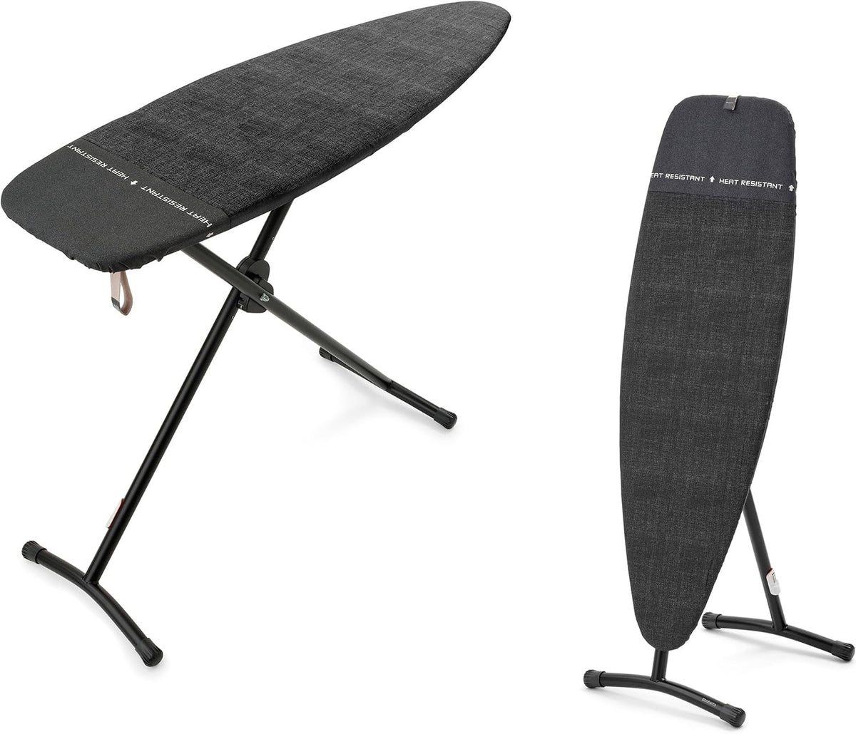 Brabantia centrale vapeur, 47,0 cm x 12,0 cm x 163,5 cm, 135 cm, 45 cm, Denim noir, Table à Repasser D (Noir Denim)