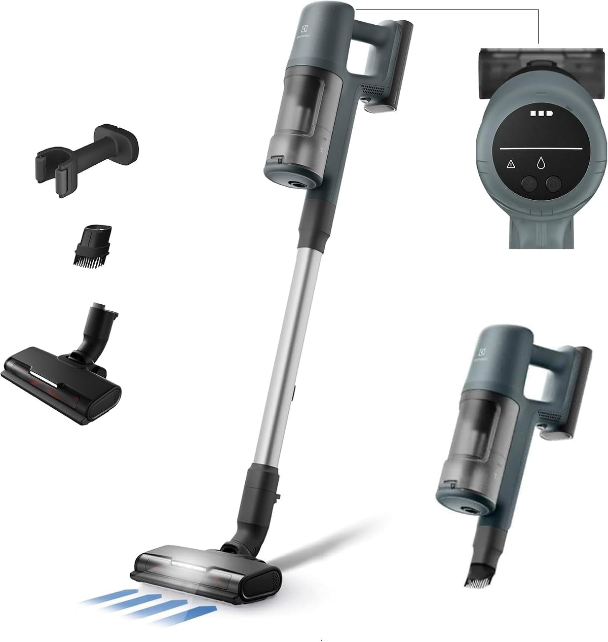 Electrolux aspirateur balai sans fil, Vert, 103 000 Tours-Min Puissant Aspirateur sans Fil, Jusqu'à 99% d'Absorption de poussière