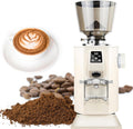 moupeaktain machine à café, 250 × 210 × 480 mm, 350 W | Vitesse : 2800 tr/min, 450 g, 64 mm, Beige, Moulin à Café électrique avec 9 Réglages