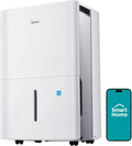 Midea déshumidificateur, 3000 m, Blanc, de ètres carrés pour sous-sol, filtre à air réutilisable de 35 pintes