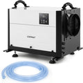 COSTWAY déshumidificateur, 52 x 35,5 x 35 cm/58 x 38 x 36 cm (L x l x H), ≤58 dB, 58,5 L, Tôle, ABS, Bleu/Blanc, Industriel ( /Jour