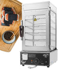 armoire IROEJT, 380 x 400 x 750 mm, 1200 W, Gris, chauffante électrique pour Aliments Chauds