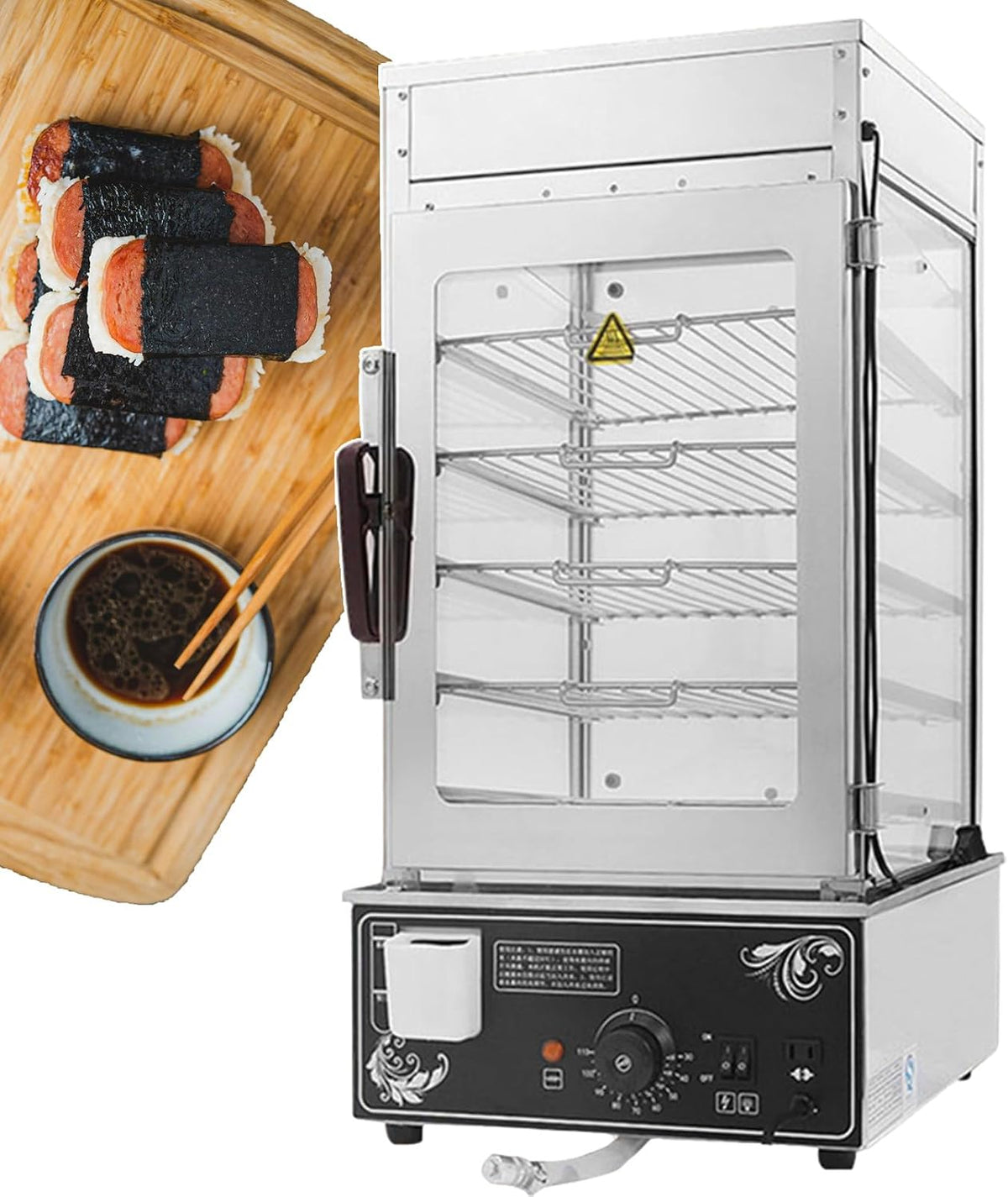 armoire IROEJT, 380 x 400 x 750 mm, 1200 W, Gris, chauffante électrique pour Aliments Chauds