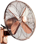 JHOMHF bureau, 35 cm, Orange, Ventilateur Mural Rétro en Métal avec Télécommande, Tête Oscillante À 3 Vitesses