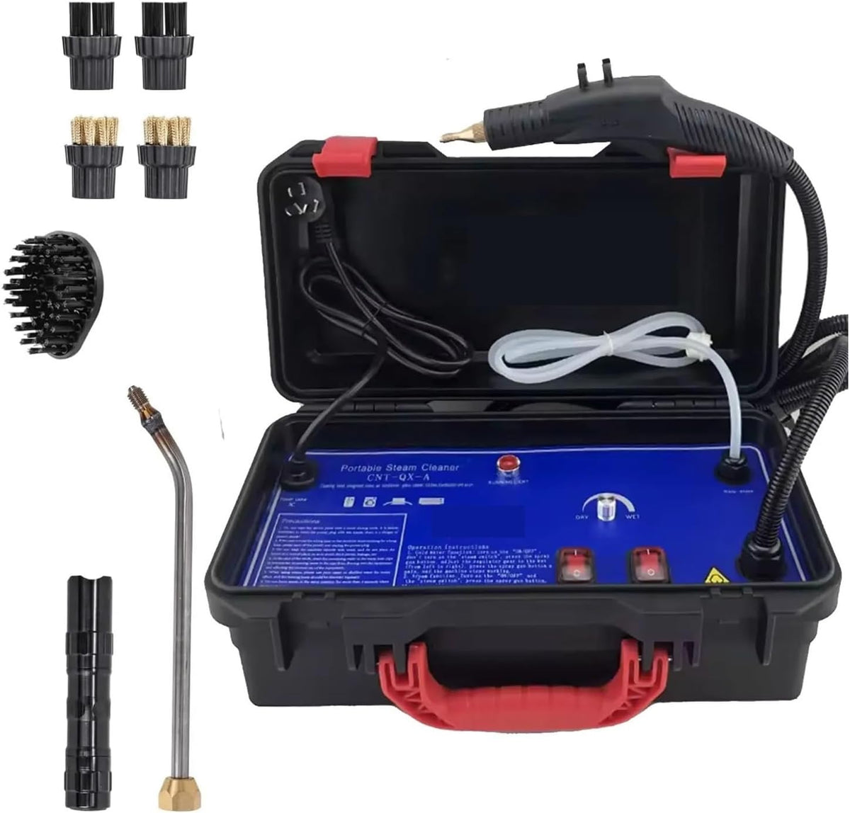 STRAFBRG Nettoyeurs vapeur, Nettoyeurs à vapeur, 3000 W, Noir, Nettoyeur à vapeur haute pression, désinfection alcaline portative