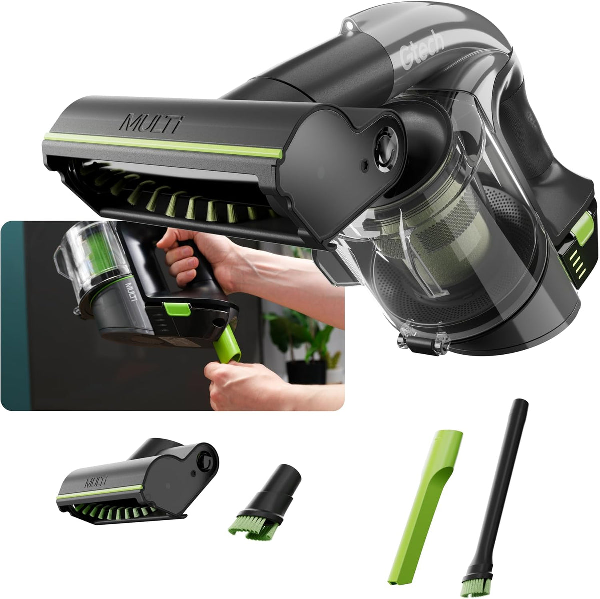 Gtech Aspirateurs à main, Noir, Multi Mk2 Aspirateur à Main