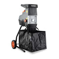 Fuxtec broyeur, 2800 W, 92 dB, 44 mm, 60 L, Noir, de végétaux électrique FX-EGH2800T, Système à rouleaux silencieux