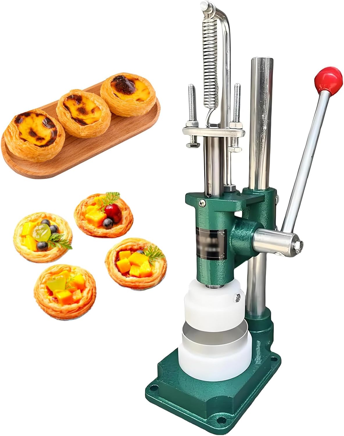 GSHSHOU Presses à pâte, 12 x 20 x 42 cm, Noir, Presse à Tartelettes aux Œufs - Machine Manuelle pour Pâtisseries