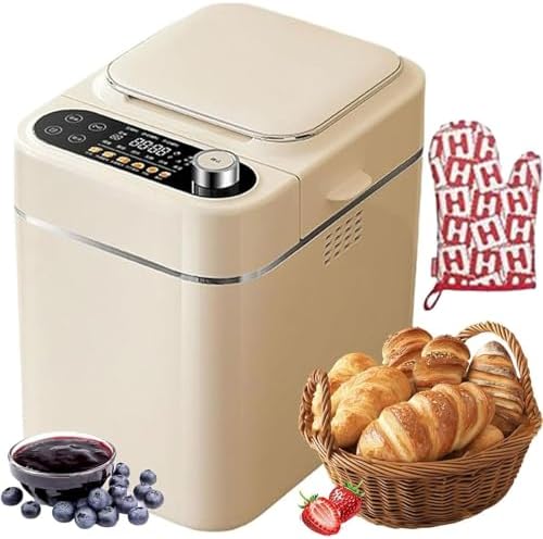 Machine Machines à pain, Noir, à pain automatique avec minuterie et isolation, 26 fonctions prédéfinies pour une cuisson facile à la maison