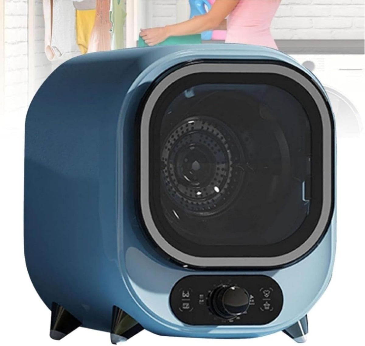 BoTongSiHai Sèche-linges à condensation, 5 Kg, Bleu, Sèche-Linge À Condensation, Sèche-Linge Portable Compact D'une Capacité
