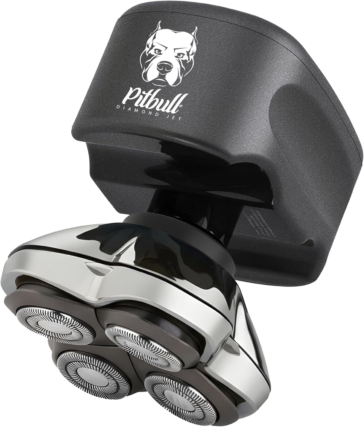 Skull Shaver Rasoirs à têtes rotatives, Noir, Pitbull Diamond Jet, Rasoir électrique tête et visage pour hommes