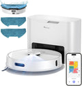 Vozascly robot aspirateur, 4 L, Noir, R10 Laveur avec Cartographie, Aspiration et Lavage des Sols, Vidage Automatique