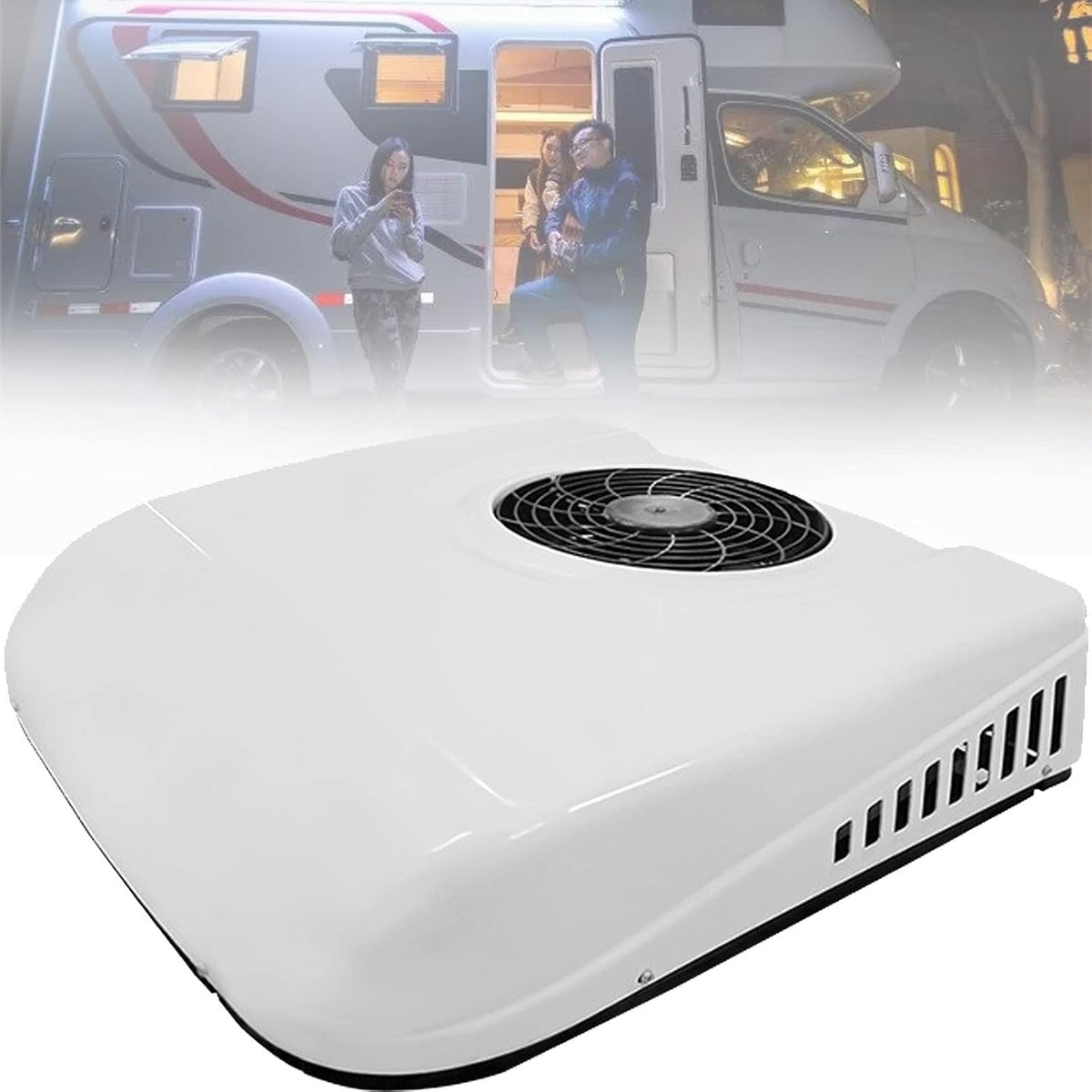 RYUUZA Climatiseurs, EAC02.T23.06, 60 dB(A), 12 V, 24 V, Blanc, Système de Climatisation Camion Camper Pe