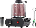 AiODiO Gravure, 1750 W, 220 V, 2 kg, Noir/Argenté, Four numérique fonte métaux creuset graphite bijouterie