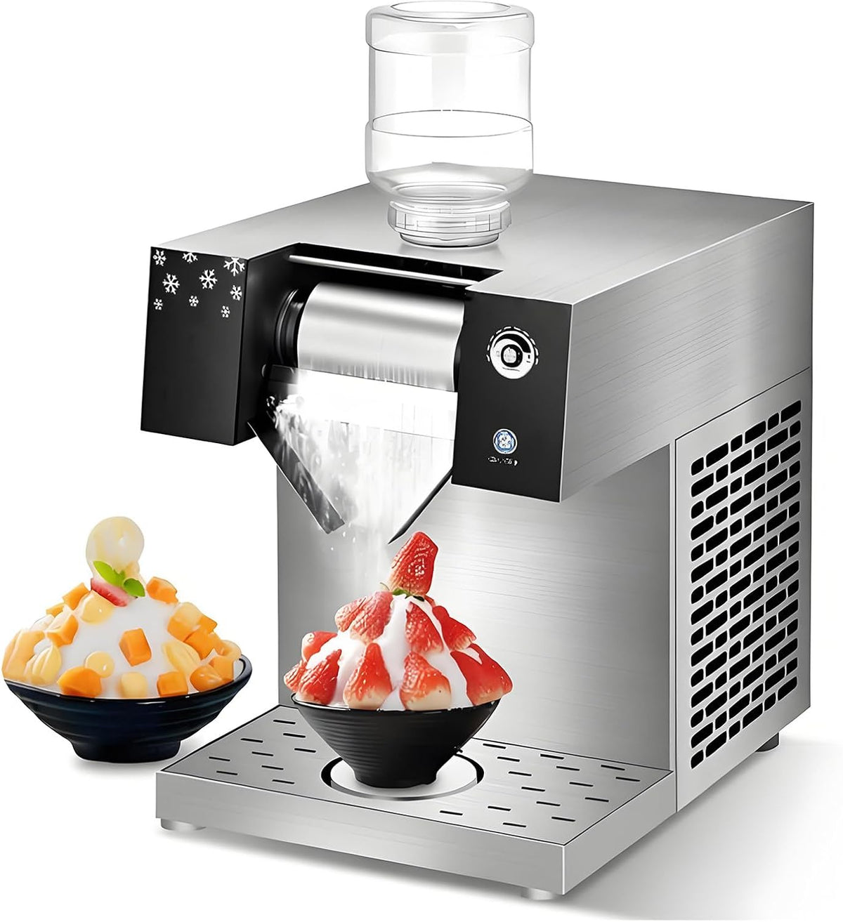 EpyGnom broyeur, 600 W, 750 W, 900 W, 220 V/50 Hz, 180 kg, Acier inoxydable 304, Argenté, a Glace Pilée Électrique en Acier Inoxydable