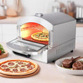 Four four à pizza, 42,5 x 52 x 41 cm, 2000 W, 110 V/220 V, Acier inoxydable, Argenté, À Pizza De Comptoir (Electrique/Gaz) Avec Hub-lot