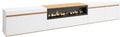 Skraut Home cheminée électrique, 102 cm de large, 21 cm de haut., 34w., 288x45x35 cm, Blanc, Meuble TV, Banc Télé