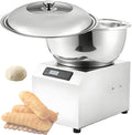 Quixnova Batteurs sur socle, 8 kg, Argenté, Pétrin à pâte Professionnel, pétrin à Double Rotation avec Bol en Acier Inoxydable et Couvercle Visible