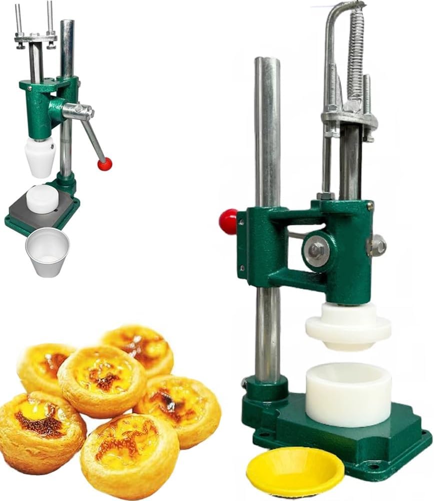 OZPPM Machines à gaufres et croques, 12*20*42 cm, Argenté, Machine À Tartelettes À La Crème Anglaise, Presse À Tartelettes En Acier Inoxydable