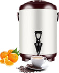 GTHTUHFD distributeur d'eau chaude, 8 L, Mousse PU, Marron, Distributeur De Boissons Chaudes avec Robinet