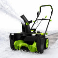 Aredwhiterui fraise à neige, 3500 W, 40 V, 40 V, 7,6 m, 25 cm, Noir, Déneigeuse À Conducteur Accompagnant, Machine De Déneigement 2Batt
