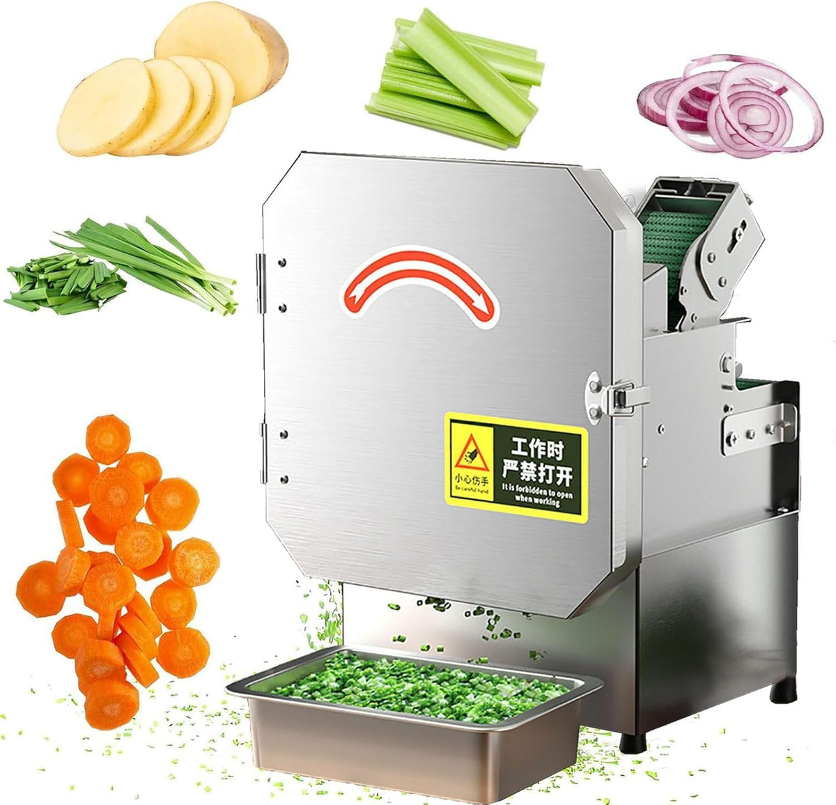 Trancheuse trancheuse électrique, Noir, électrique Professionnelle pour Légumes - Coupe-oignons Verts, Persil Et Chou