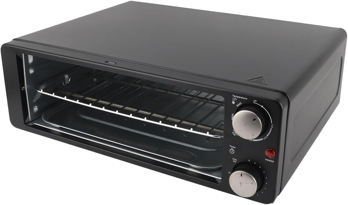 Airshi four à pizza, 1200 W, 220 V, Noir/Argenté, d'intérieur, Grande Fenêtre de Visualisation, Comptoir Polyvalent